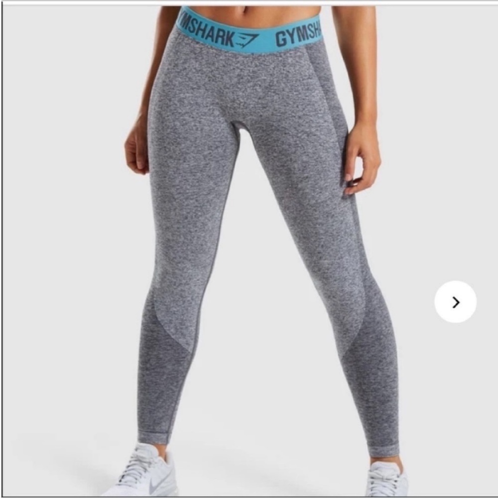 GymShark Leggings FLEX LEGGINGS Gray & Teal Dry Size XS Sold Out!
